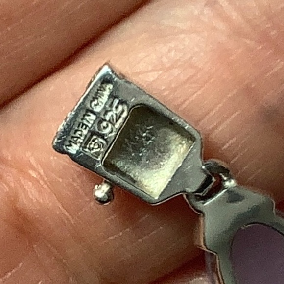 Beautiful Sterling Silver Muti-Gemstone Cabochon Bracelet - Picture 13 of 15